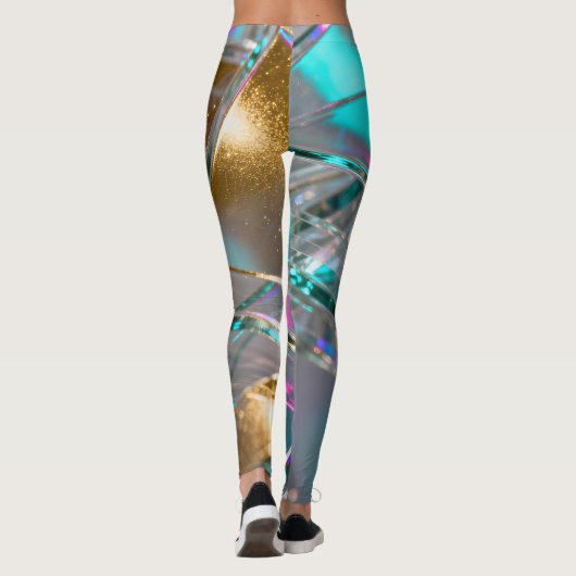 Iridescent Rainbow  - Holographic Glitter  レギンス (裏面)