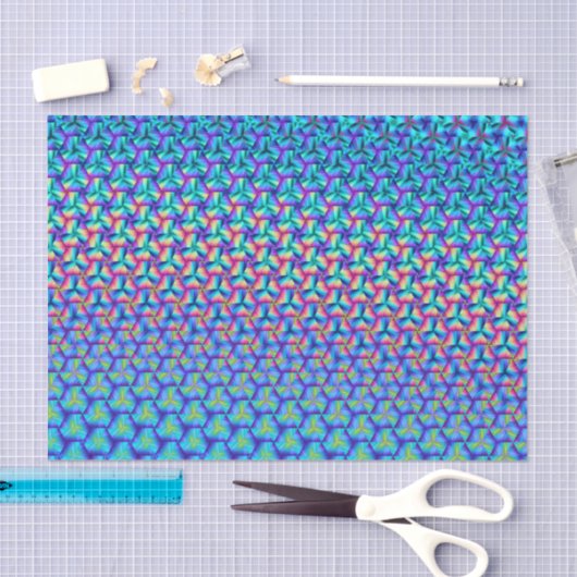 Iridescent Rainbow Turtle Shell Decoupage 薄葉紙 (クラフト)