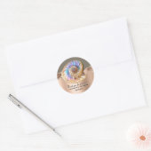 Iridescent Shell Wedding Thank You Sticker ラウンドシール (封筒)