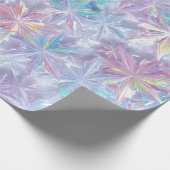 Iridescent shimmering snowflakes pattern ラッピングペーパー (角)