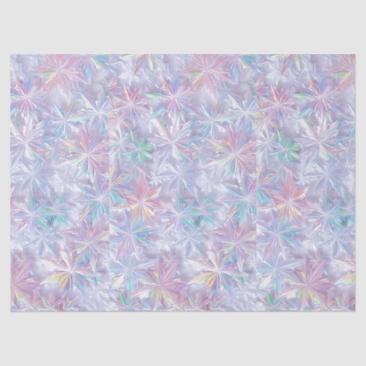 Iridescent shimmering snowflakes pattern 薄葉紙 (正面)