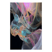 Iridescent Thread Vortex Teal Magenta Glow ポスター (正面)