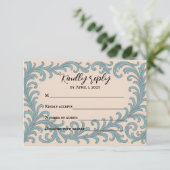 Iridescent Vow Wedding RSVP Card (スタンド正面)