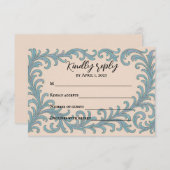Iridescent Vow Wedding RSVP Card (正面/裏面)