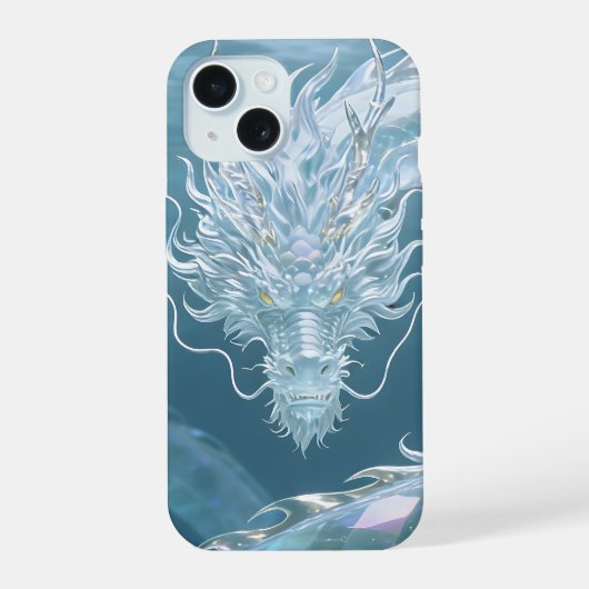 Iridescent Water Dragon Art Fantasy Dragon Design  iPhone 15ケース (裏面)