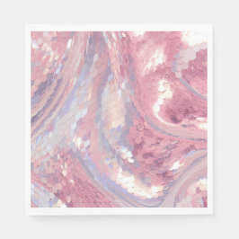 Iridesecent Pink and Purple Sequin スタンダードランチョンナプキン