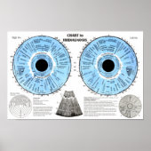 Iridiagnosis Iridology Eye Chart  ポスター (正面)