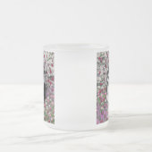 Irie花のシベリアンハスキー フロストグラスマグカップ (中央)