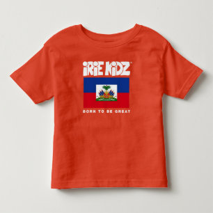 IRIE KIDZ®ハイチの旗の幼児のTシャツ トドラーTシャツ