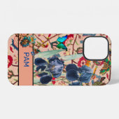 IRISとWILLIAM MORRIS iPhone 12ケースDIY名 iPhoneケース (裏面横)