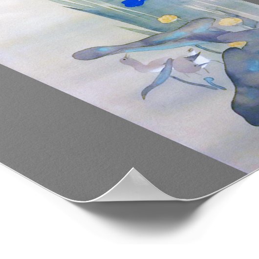 Iris and Bird、渡辺聖亭 ポスター (角)