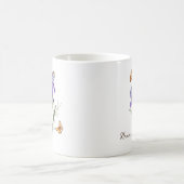 Iris Birth Month Flower コーヒーマグカップ (中央)
