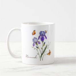 Iris Birth Month Flower コーヒーマグカップ