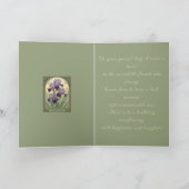 Iris Birthday Flowers February Art Nouveau Style カード (内部)