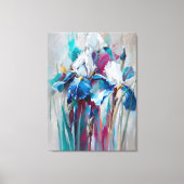 Iris Bloom – Modern Impressionist Floral Wall Art  キャンバスプリント (正面)