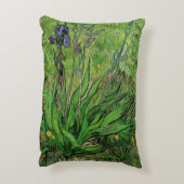 Iris by Vincent vanゴッホ、ヴィンテージガーデンフラワーズ アクセントクッション (裏面(縦))