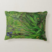 Iris by Vincent vanゴッホ、ヴィンテージガーデンフラワーズ アクセントクッション (裏面)