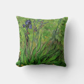 Iris by Vincent vanゴッホ、ヴィンテージガーデンフラワーズ クッション (正面)