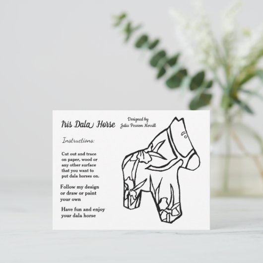 Iris Dala Horse #3 Pattern to Share シーズンポストカード (スタンド正面)