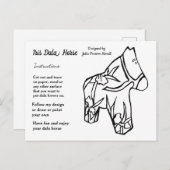 Iris Dala Horse #3  Pattern to Share シーズンポストカード (正面/裏面)