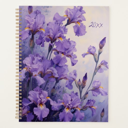 Iris Floral Spiral-Bound Planner Botanical Spring プランナー手帳 (正面)