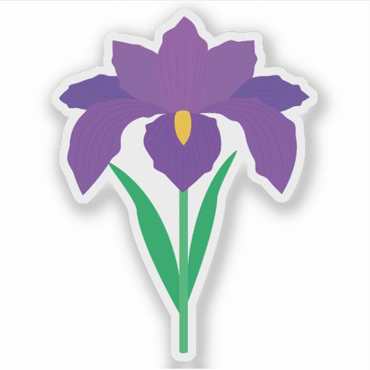 Iris Flower シール (正面)