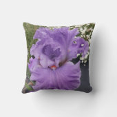 Iris Flower Flowers Purple Lavender Lilac Apron クッション (裏面)