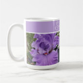 Iris Flower Flowers Purple Lavender Lilac Floral コーヒーマグカップ (左)