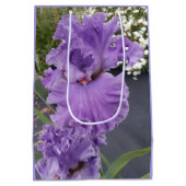 Iris Flower Flowers Purple Lavender Lilac Floral ミディアムペーパーバッグ (裏面)