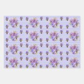 Iris Flower Flowers Purple Lavender Lilac Floral ラッピングペーパーシート (正面2)