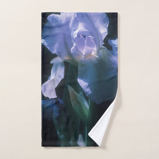 Iris Flowers at Twilight Beach Towel ハンドタオル (ハンドタオル)