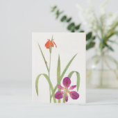 Iris FulvaとIris Fulvala by William Dykes ポストカード (スタンド正面)