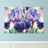 *~* IRIS IrisesヴィンテージフローラTV2 Canvas Print キャンバスプリント (インサイチュ (ウッドフロア))