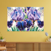 *~* IRIS IrisesヴィンテージフローラTV2 Canvas Print キャンバスプリント (インサイチュ (リビング))