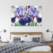 *~* IRIS IrisesヴィンテージフローラTV2 Canvas Print キャンバスプリント (インサイチュ (寝室))
