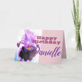 Iris Irises Flower Happy Birthday Womans Name Card カード