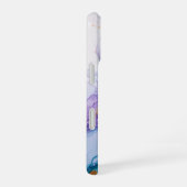 Iris Lumière Luxury Lavender Aqua Watercolor iPhone 16ケース (右側面)