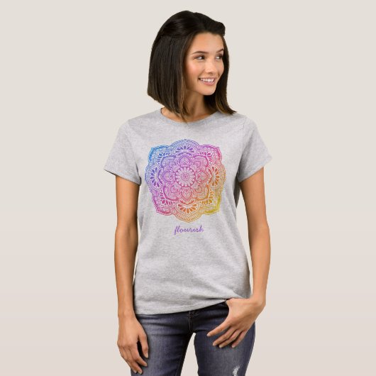 Iris Mandala Personalized T-Shirt Tシャツ (正面フル)