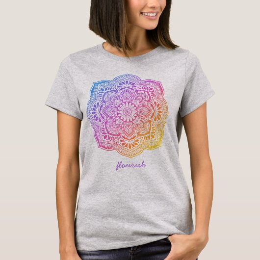 Iris Mandala Personalized T-Shirt Tシャツ (正面)