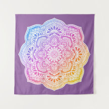 Iris Mandala Tapestry