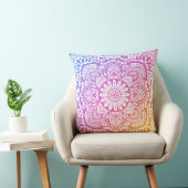 Iris Mandala Throw Pillow クッション (椅子)