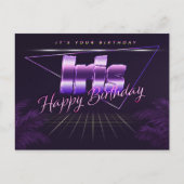 Iris Name Vorname lila Postkarte Geburtstag ポストカード (正面)