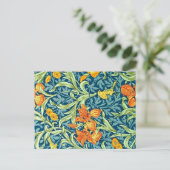 Iris, popular design by William Morris, ポストカード (スタンド正面)