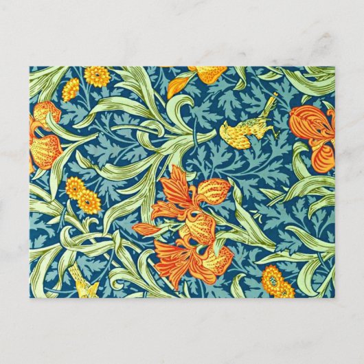 Iris, popular design by William Morris, ポストカード (正面)