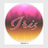 Iris Vorname Name golden pink Aufkleber Sticker シール (シート)