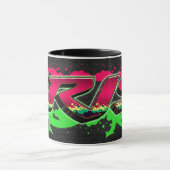 Iris Vorname Name Graffiti red green Tasse マグカップ (中央)
