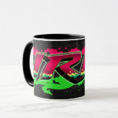 Iris Vorname Name Graffiti red green Tasse マグカップ (正面左)