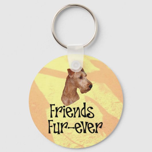 Irisch Terrier "Friends fur-ever" キーホルダー (正面)