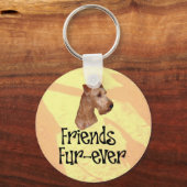Irisch Terrier "Friends fur-ever" キーホルダー (正面)