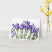 Irisesグリーティングカー空白のド カード (黄色い花)